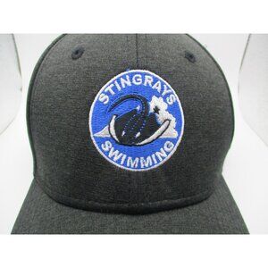 Stingrays Swimming New Era 39Thirty Stretch Fit Cap Gray Embroidered Logo Large